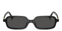 Shop MIU MIU Vertical Logo Rectangle Sunglasses online.