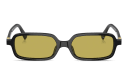 Shop MIU MIU Vertical Logo Rectangle Sunglasses online.