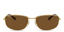 Shop Ray-Ban Logo-Engraved Unisex Irregular Sunglasses online.