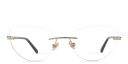 Shop EYE'M Rimless Wide Cat-Eye Eyeglasses online.