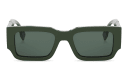 Shop FENDI Fendi Diagonal Rectangle Sunglasses online.