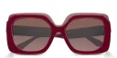 Shop Emmanuelle Khanh EK Logo Oversized Square Sunglasses online.