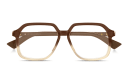 Shop BOTTEGA VENETA Slim Ribbon Unisex Wide Square Eyeglasses online.