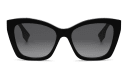Shop FENDI Lettering Black Square Sunglasses online.