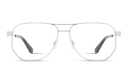 Shop OFF WHITE Arrows Logo Unisex Wide Aviator Eyeglasses online.