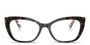 Shop Dolce & Gabbana DG Motif Cat-Eye Eyeglasses online.