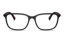 Shop Prada Linea Rossa Logo Lettering Square Eyeglasses online.