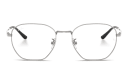 Shop Ray-Ban Logo-Engraved Unisex Irregular Eyeglasses online.