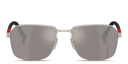 Shop Prada Linea Rossa Logo Signature Rectangle Sunglasses online.