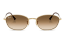 Shop Ray-Ban Logo-Engraved Irregular Sunglasses online.