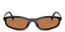 Shop MIU MIU Vertical Logo Irregular Sunglasses online.