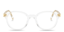 Shop MIU MIU Vertical Logo Panthos Eyeglasses online.