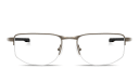 Shop Oakley Addams 0.5 Half-Rim Rectangle Eyeglasses online.