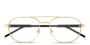 Shop GUCCI Logo Signature Wide Aviator Eyeglasses online.