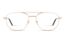 Shop GUCCI Logo Signature Wide Aviator Eyeglasses online.
