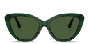 Shop BURBERRY Logo Lettering Cat-Eye Sunglasses online.
