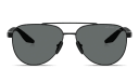 Shop Prada Linea Rossa Logo Signature Aviator Sunglasses online.