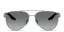 Shop Prada Linea Rossa Logo Signature Aviator Sunglasses online.