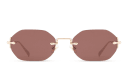 Shop EYE'M Rimless Irregular Sunglasses online.