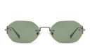 Shop EYE'M Rimless Irregular Sunglasses online.