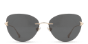 Shop EYE'M Rimless Cat-Eye Sunglasses online.