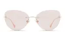 Shop EYE'M Rimless Cat-Eye Sunglasses online.