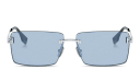 Shop FENDI Sky Rimless Rectangle Sunglasses online.