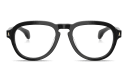 Shop Moncler Logo Signature Unisex Pilot Eyeglasses online.