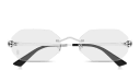 Shop Cartier Panthère de Cartier Unisex Wide Rimless Irregular Eyeglasses online.