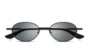 Shop Alexander McQueen Metal T-Bar Unisex Oval Sunglasses online.