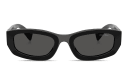 Shop MIU MIU Vertical Logo Irregular Sunglasses online.