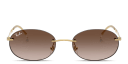 Shop Ray-Ban Logo Signature Unisex Rimless Oval Sunglasses online.