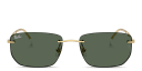 Shop Ray-Ban Logo Signature Unisex Rimless Irregular Sunglasses online.