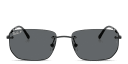 Shop Ray-Ban Logo Signature Unisex Rimless Irregular Sunglasses online.