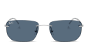 Shop Ray-Ban Logo Signature Unisex Rimless Irregular Sunglasses online.