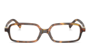 Shop MIU MIU Vertical Logo Rectangle Eyeglasses online.