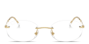 Shop Ray-Ban Optics Unisex Rimless Oval Eyeglasses online.