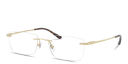 Shop Ray-Ban Titanium Optics Unisex Wide Rimless Rectangle Eyeglasses online.