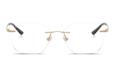 Shop Ray-Ban Titanium Optics Unisex Rimless Square Eyeglasses online.