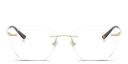 Shop Ray-Ban Titanium Optics Unisex Rimless Square Eyeglasses online.