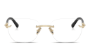 Shop TIFFANY Tiffany HardWear Unisex Rimless Square Eyeglasses online.