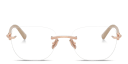 Shop TIFFANY Tiffany HardWear Unisex Rimless Square Eyeglasses online.