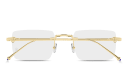 Shop Cartier Pasha Rimless Rectangle Eyeglasses online.