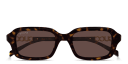 Shop GUCCI Logo Signature Rectangle Sunglasses online.