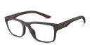 Shop Emporio Armani Eagle Logo Pillow Eyeglasses online.