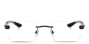 Shop Ray-Ban Optics Unisex Rimless Wide Square Eyeglasses online.