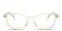 Shop PRADA Logo Signature Oval Eyeglasses online.