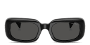 Shop MIU MIU Vertical Logo Rectangle Sunglasses online.