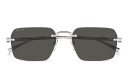 Shop GUCCI Bamboo Rimless Rectangle Sunglasses online.