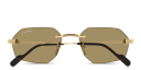 Shop Cartier Première de Cartier Rimless Irregular Sunglasses online.